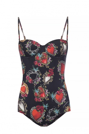 Jednoczęściowy kostium kąpielowy z nadrukowanym wzorem, zdjęcie 1 Jednoczęściowy kostium kąpielowy z nadrukowanym wzorem od Dolce & Gabbana